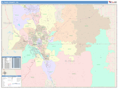 El Paso County, CO Digital Map Color Cast Style